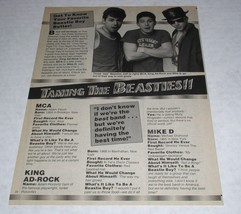 The Beastie Boys 16 Magazine Photo Clipping Vintage November 1987 Ralph Macchio - £9.55 GBP
