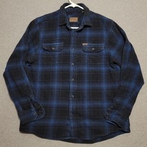 ORVIS Men&#39;s Shirt Size Medium Blue Plaid Flannel Long Sleeve Button Up Casual - £18.91 GBP