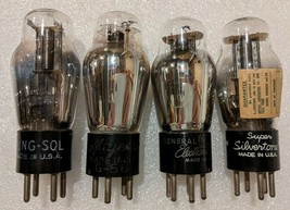 Type 56 Quad (4) Tubes Three NOS Testing Tung-Sol, GE, Majestic, Silverton - £28.56 GBP