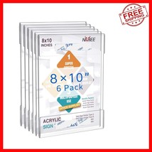 8x10 Clear Acrylic Wall Mount Sign Holder - No Drilling, Easy Installation - $720.82 MXN