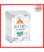 8x10 Clear Acrylic Wall Mount Sign Holder - No Drilling, Easy Installation - $715.68 MXN