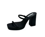 STEVE MADDEN  Polly Heeled Sandals Two Strap - Black size 8.5 NEW - $39.55