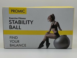 PROMIC Exercise Ball (55 cm) with Quick Foot Pump, Professional Grade - £7.58 GBP