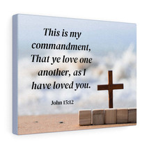  My Commandment John 15:12 Bible Verse Canvas Christian Wall Ar - £60.60 GBP+