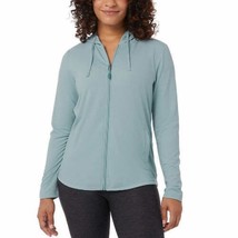 32 DEGREES Womens Fleece Zip Hooded Hoodie Color Heather Slate Size Medium - £55.35 GBP