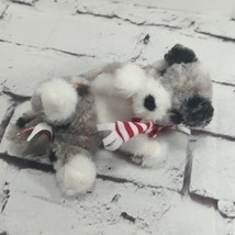 Douglas Cuddle Toy Dog Plush Gray Black Spot Puppy Stuffed Animal Toy 7”  - £9.34 GBP