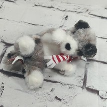 Douglas Cuddle Toy Dog Plush Gray Black Spot Puppy Stuffed Animal Toy 7”  - $11.88