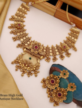 Gold Plated Bollywood Style Kundan Choker Necklace Earrings Indian Jewelry Set - £103.97 GBP