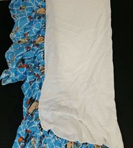 VTG 1996 Space Jam Looney Tunes Tune Squad Bugs Bunny Standard Twin Bed Skirt - $29.28