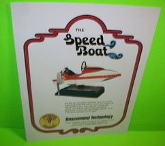 Speed Boat Original Kiddie Ride Flyer Promo Advertising Artwork Amusement Nos - £23.02 GBP