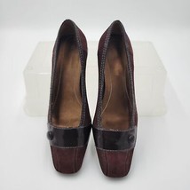 Naturalizer Brown Suede/Leather Pumps Low Block Heels Size 7 - £18.03 GBP