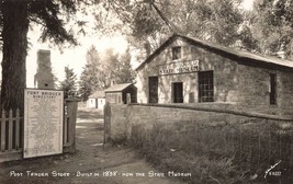 RPPC Postcard Fort Bridger Post Trader Store Wyoming WY  B41 - £2.64 GBP