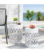 Rustic Metal Outdoor End Table - S/2 - €104,05 EUR