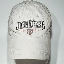John Deere Licensed Women&#39;s Gray / Pink  Adjustable Cap Hat Pink Logo 114640 EUC - £13.59 GBP
