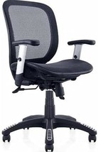 Ergomax Fully Meshed Ergonomic Adjustable Office Chair W/Armrests, 42, B... - £171.74 GBP