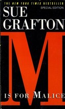 M is For Malice (Kinsey Millhone) by Sue Grafton / 1998 Paperback Mystery - £0.89 GBP