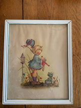 Vintage Framed Girl picture - £15.89 GBP
