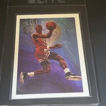 1990-91 NBA Hoops - Art Card Team Checklist #358 Michael Jordan - £6.05 GBP