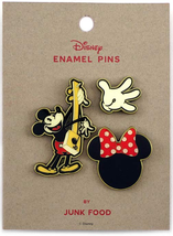 Disney Mickey Mouse ~ Minnie Ears ~  Enamel Pins ~ Set of Three (3) By Junk Food - £11.71 GBP