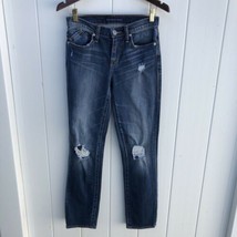 Rock &amp; Republic Kaia Straight Leg Jeans Women&#39;s 4 M Blue Dark Wash - £16.90 GBP
