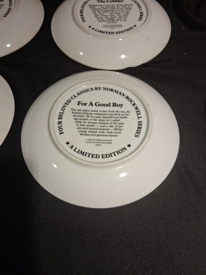 Set of 4 Vtg Norman Rockwell "Four Beloved Classics" Collector Series Plates EUC Item image 5