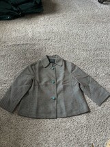 Ideology Womens Tweed Casual Career 3 button Blazer Size Small Collar Mu... - $18.69
