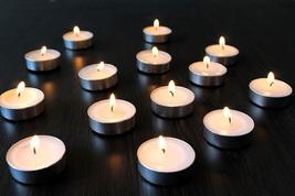 Unscented Wax Tealights Paraffin Wax Candles Smokeless, 50 Pieces Set, 2.5 Hour - £16.57 GBP