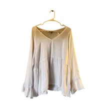 Counterparts White Boho Peasant Blouse Women’s XL Bell Sleeve Tunic Top - $17.82