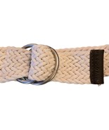 US Polo Assn Women’s Braided Leather Belt Cream O-Ring Buckle Size S 30 - $311.20 MXN