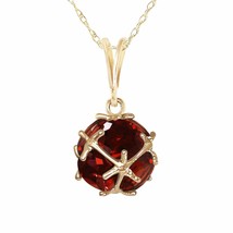 3.70 Carat 14K Yellow Gold Garnet Necklace Gemstone Genuine Royal 14&quot; - 24&quot;  - £397.09 GBP