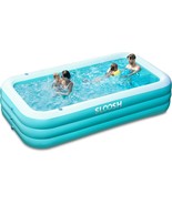 Inflatable Pool with Seats 125&quot; x 68&quot; x 22&quot; Full Sized Inflatable Swimmi... - £27.09 GBP