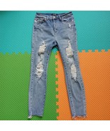 Judy Blue Womens Jeans Size 9/29 Skinny Fit Blue Faded Stretch Ripped Ra... - $24.52