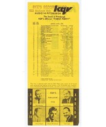 VINTAGE Aug 23 1966 KQV Radio Pittsburgh Music Survey Beatles Yellow Sub... - $49.49