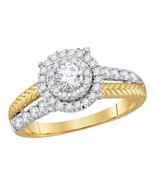 14k Yellow Gold Round Diamond Round EGL Bridal Wedding Engagement Ring 1... - $32,273.65 MXN