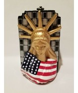 Timmy Woods Beverly Hills Wood Statue Of Liberty Lady Patriotic Shoulder... - £234.66 GBP