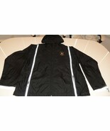 US ARMY BLACK REFLECTIVE ZIP UP HOODIE WINDBREAKER WATER RESISTANT JACKE... - $421.52 MXN