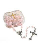 Baptism Pink Rosary, New #AB-352-R2 - $9.60