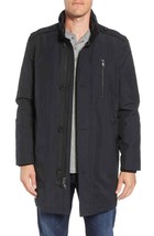Mark New York Zip Button Quilted Lined Long Sleeve Winter Car Coat, M , Navy - £44.17 GBP