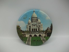 Sacré-Cœur Basilica of the Sacred Heart Paris 2.25&quot; Vintage Pinback Pin Button - £3.01 GBP