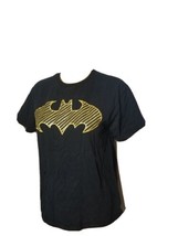 Batman DC Comics Bat Symbol Tee Shirt Youth XL Womens Medium Mens Sm Black Gold - £9.87 GBP