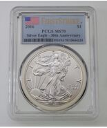 2016 S $1 Silber American Eagle Ausgewählten Von PCGS As MS70 1st Streik... - $194.36