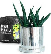 Scandinordica Disco Ball Planter Pot - 4.3 Inch Mirror Disco Ball Vase, ... - $775.20 MXN