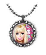 BARBIE 3D Bottle Cap Necklace #6 | Gift for Kids | Birthday | Christmas - £3.90 GBP