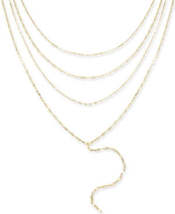 Inc International Concepts Gold-Tone Shimmer Chain Multi-Row Necklace, 16″ + 3″ - £11.78 GBP