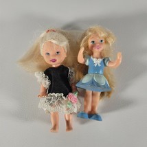 Little Sister Kelly 4&quot; Tall 1994 Mattel &amp; Cinderella 2002 Vtg Doll Lot of 2  - £8.76 GBP