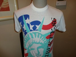 Vtg 1986 White Touch of Gold USA Statue of Liberty 50-50 T Shirt Fits Sz M Rare - £29.89 GBP