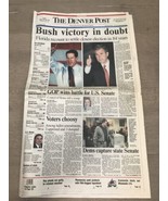 THE DENVER POST November 8, 2000 Bush Victory in Doubt Bush v. Gore - €19,24 EUR