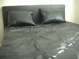 Genuine Leather Bed Sheet In Black SINGLE/DOUBLE/KING/SUPER King Fn 55 - £253.29 GBP+