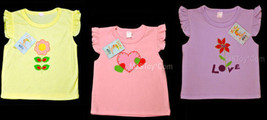 NWT 3 Set Charming Baby Girl Ruffled Short Sleeves Lot - $7.99+