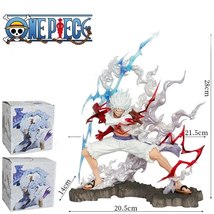 28cm Anime One Piece Figure Luffy Gear 5th Wields Lightning Figures Toys - £18.10 GBP
